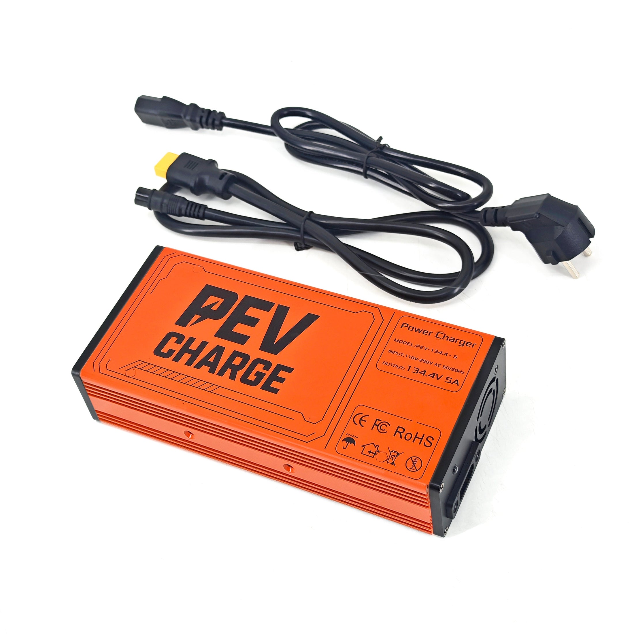 PEVcharge 134.4V 5A Charger | XT90 to 4-Pin Charging Cable