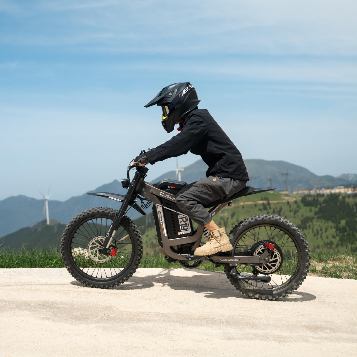 R19 72V 40Ah High-Power Electric Dirt Bike with Pedals